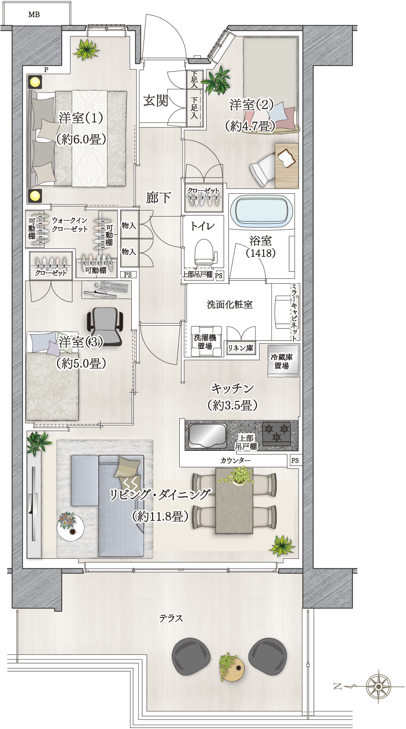 Aft type 間取り図