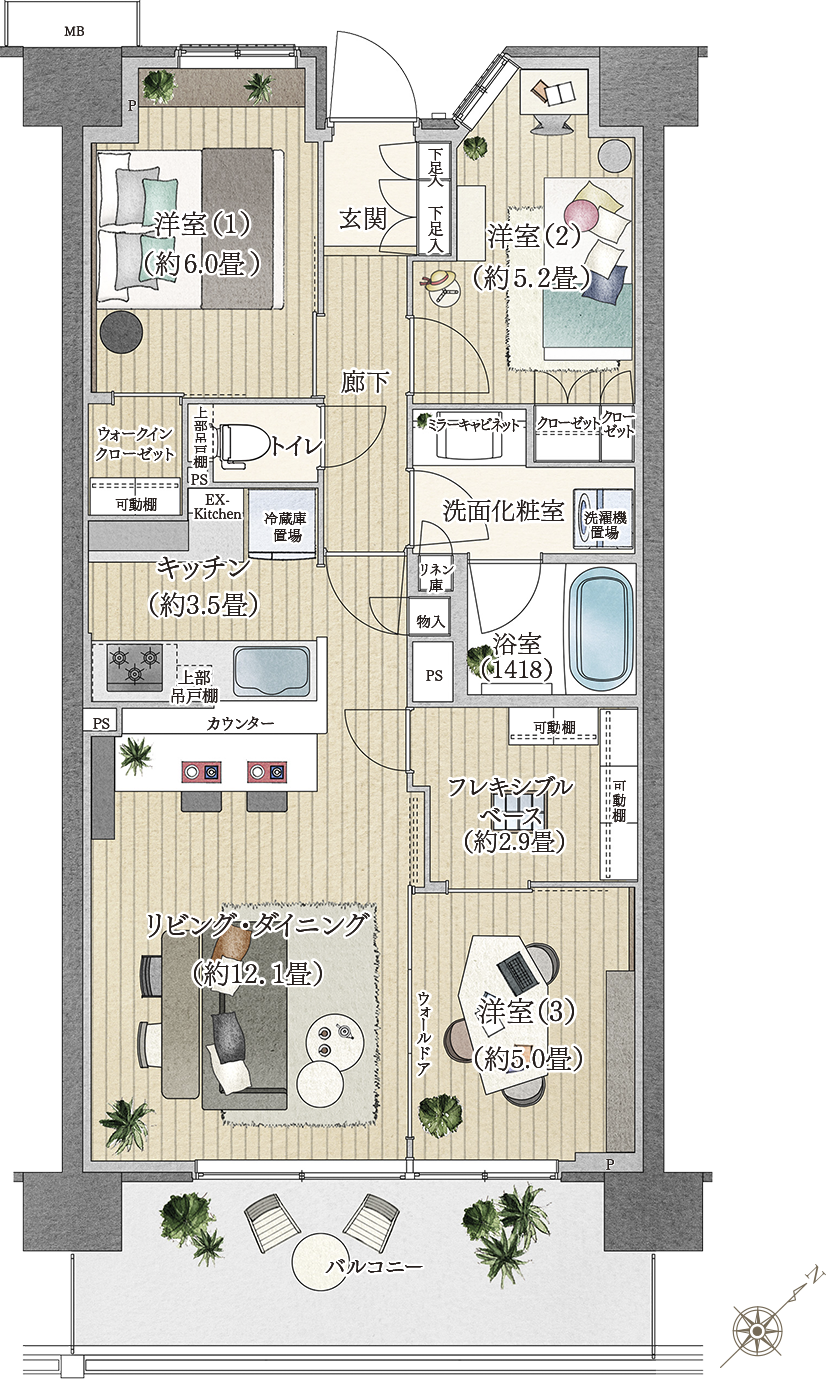 Bd type 間取り図