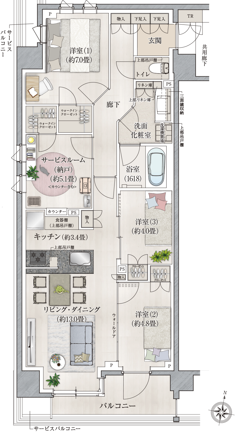G type 間取り図